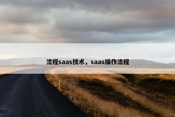 流程saas技术，saas操作流程