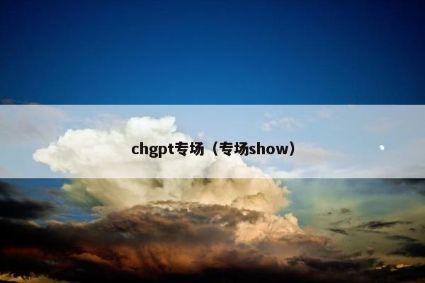 chgpt专场（专场show）