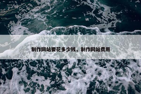 制作网站要花多少钱，制作网站费用