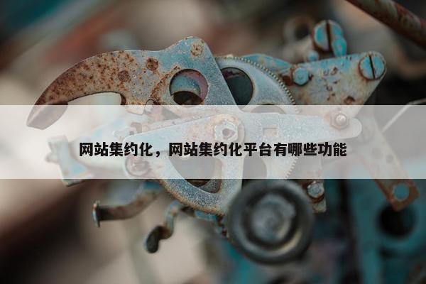 网站集约化，网站集约化平台有哪些功能
