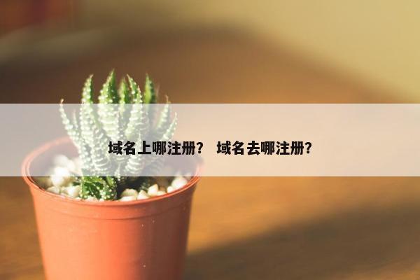 域名上哪注册？ 域名去哪注册？
