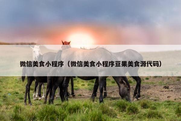 微信美食小程序（微信美食小程序豆果美食源代码）