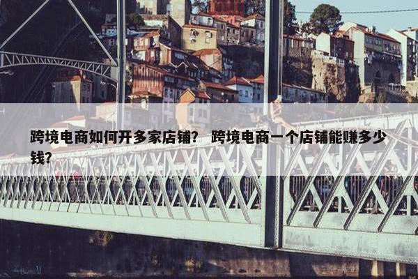 跨境电商如何开多家店铺？ 跨境电商一个店铺能赚多少钱？