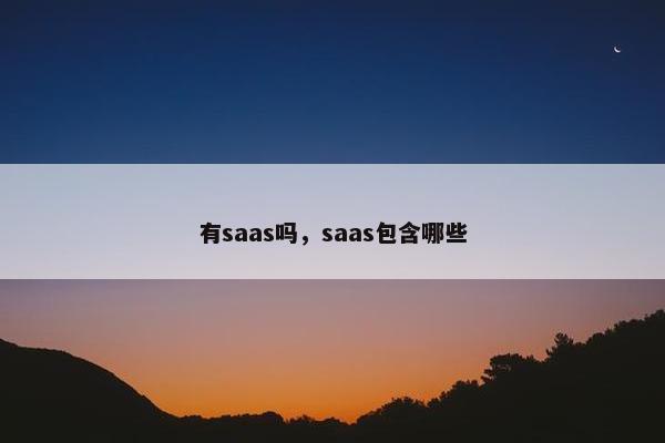 有saas吗，saas包含哪些