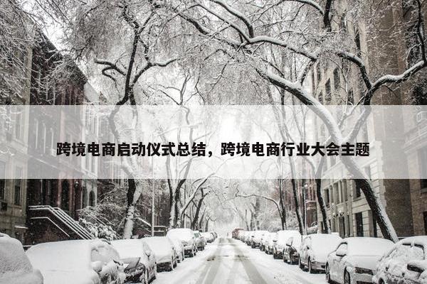 跨境电商启动仪式总结，跨境电商行业大会主题