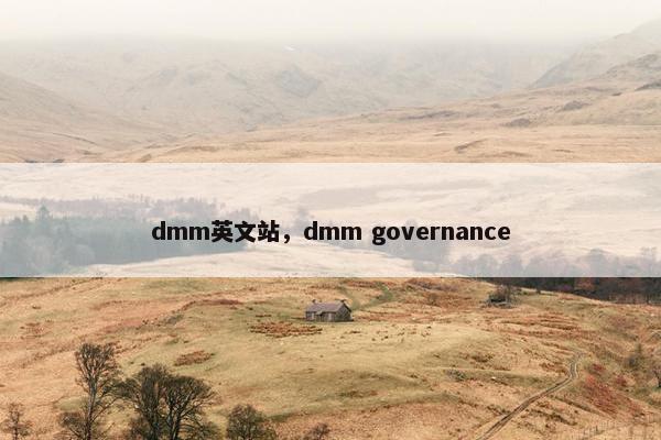 dmm英文站，dmm governance