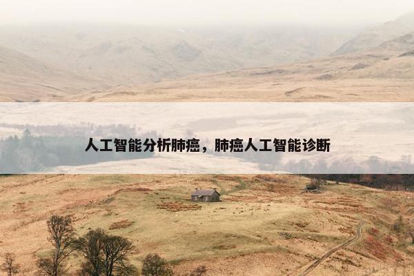人工智能分析肺癌，肺癌人工智能诊断