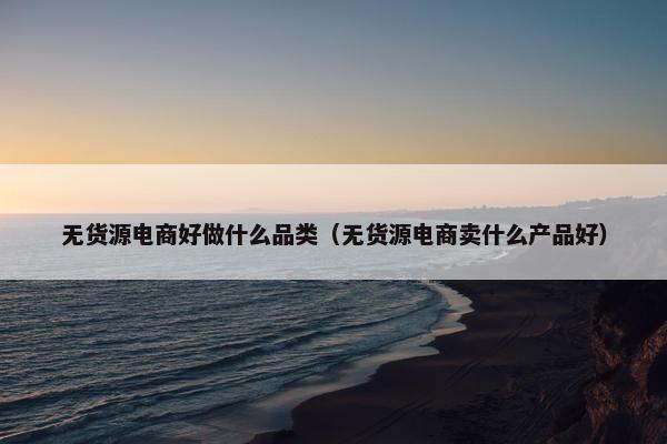 无货源电商好做什么品类（无货源电商卖什么产品好）