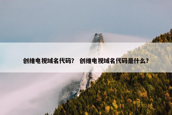创维电视域名代码？ 创维电视域名代码是什么？