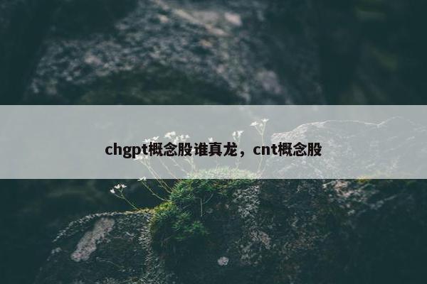 chgpt概念股谁真龙，cnt概念股