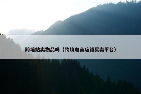 跨境站卖物品吗（跨境电商店铺买卖平台）