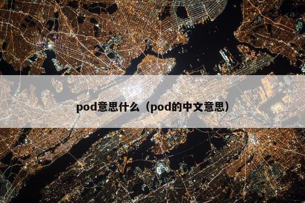 pod意思什么（pod的中文意思）