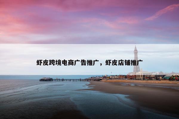虾皮跨境电商广告推广，虾皮店铺推广