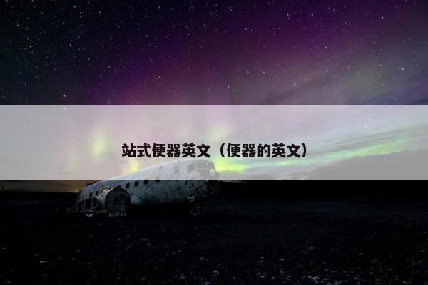 站式便器英文（便器的英文）