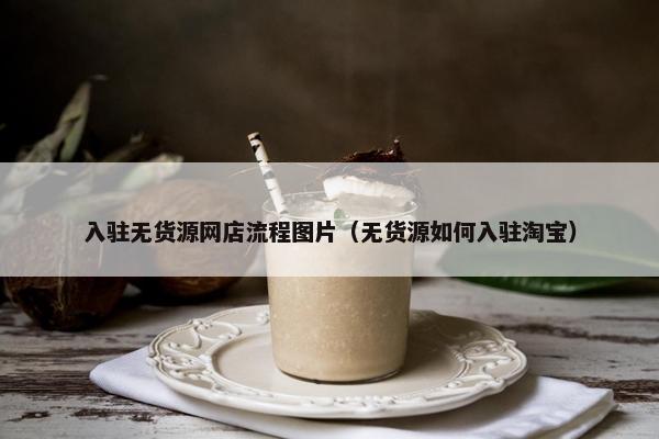 入驻无货源网店流程图片（无货源如何入驻淘宝）