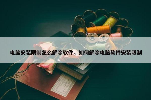 电脑安装限制怎么解除软件，如何解除电脑软件安装限制