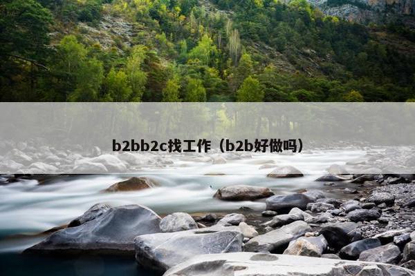 b2bb2c找工作（b2b好做吗）