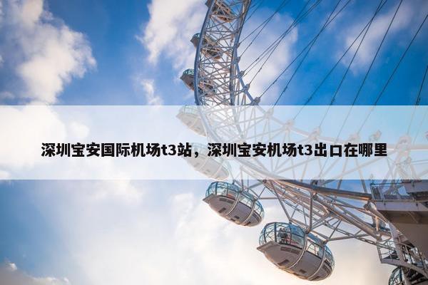 深圳宝安国际机场t3站，深圳宝安机场t3出口在哪里