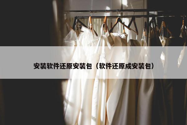 安装软件还原安装包（软件还原成安装包）