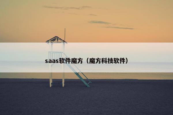 saas软件魔方（魔方科技软件）