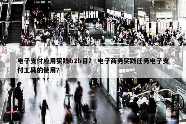 电子支付应用实践b2b目？ 电子商务实践任务电子支付工具的使用？