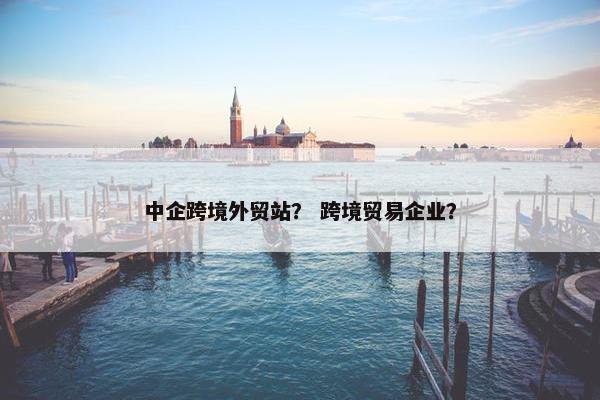 中企跨境外贸站？ 跨境贸易企业？