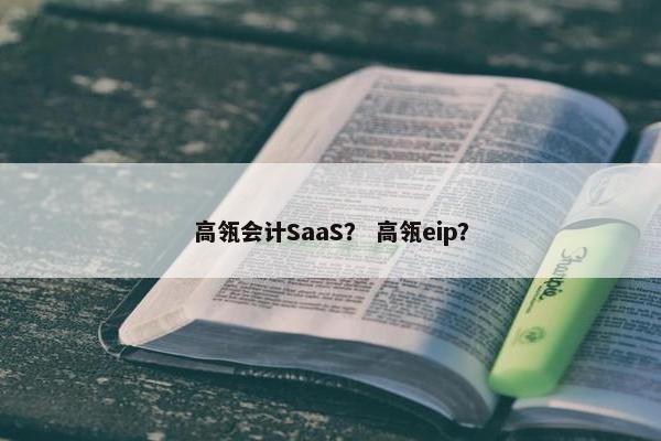 高瓴会计SaaS？ 高瓴eip？