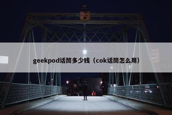 geekpod话筒多少钱（cok话筒怎么用）