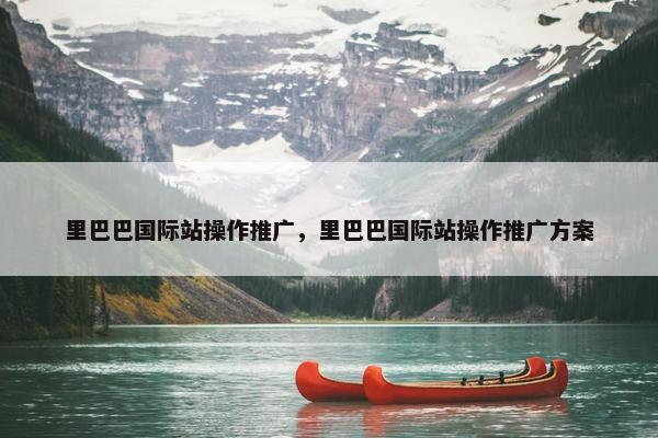 里巴巴国际站操作推广，里巴巴国际站操作推广方案