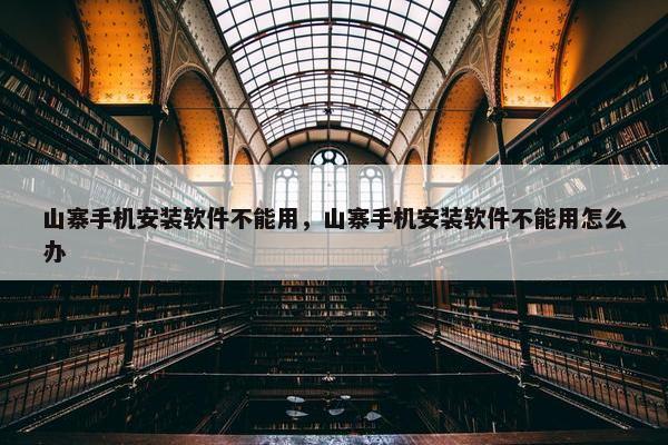 山寨手机安装软件不能用，山寨手机安装软件不能用怎么办