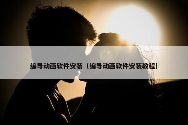 编导动画软件安装（编导动画软件安装教程）