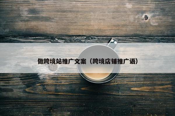 做跨境站推广文案（跨境店铺推广语）