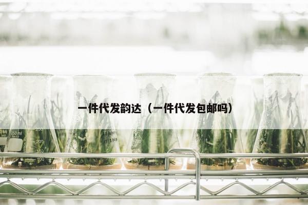 一件代发韵达（一件代发包邮吗）