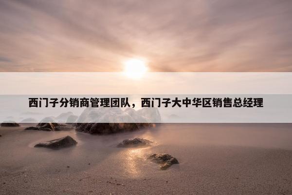西门子分销商管理团队，西门子大中华区销售总经理