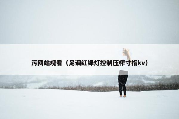 污网站观看（足调红绿灯控制压榨寸指kv）