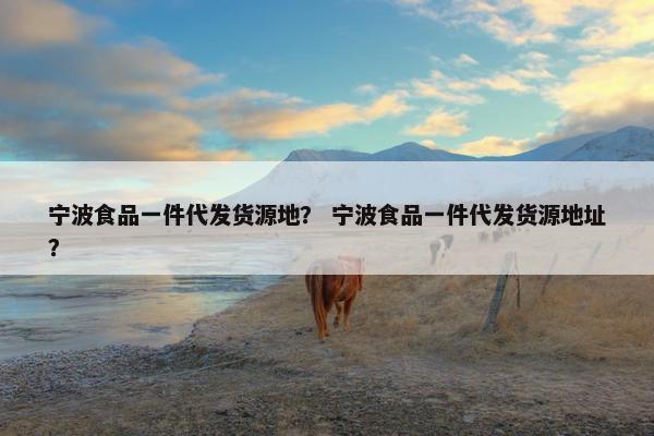 宁波食品一件代发货源地？ 宁波食品一件代发货源地址？