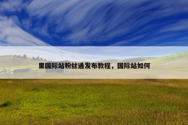 里国际站粉丝通发布教程，国际站如何
