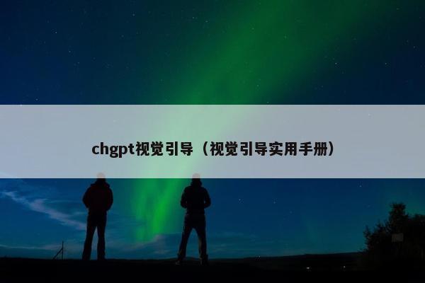 chgpt视觉引导（视觉引导实用手册）