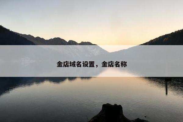 金店域名设置，金店名称