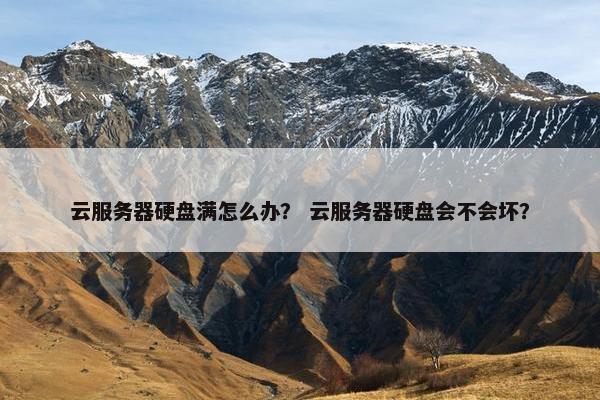 云服务器硬盘满怎么办？ 云服务器硬盘会不会坏？