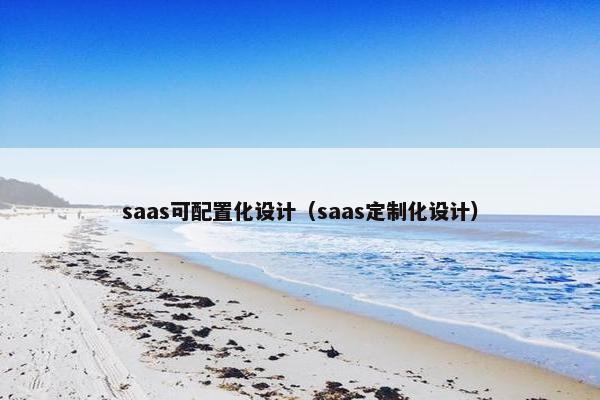 saas可配置化设计（saas定制化设计）