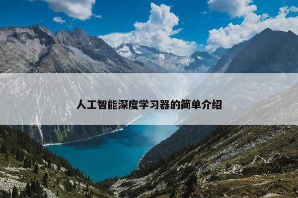 人工智能深度学习器的简单介绍