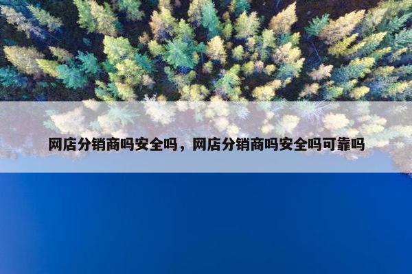网店分销商吗安全吗，网店分销商吗安全吗可靠吗