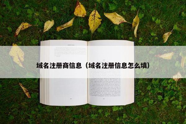 域名注册商信息（域名注册信息怎么填）