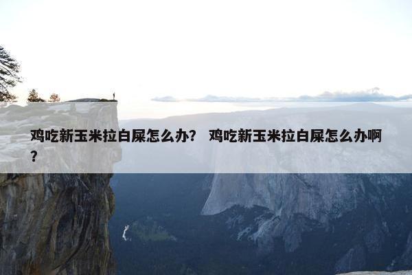 鸡吃新玉米拉白屎怎么办？ 鸡吃新玉米拉白屎怎么办啊？