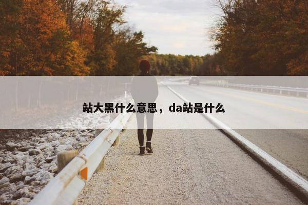 站大黑什么意思，da站是什么