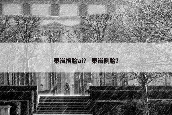 秦岚换脸ai？ 秦岚侧脸？