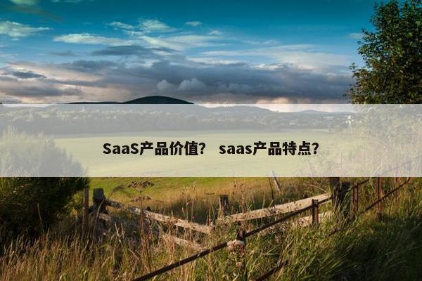 SaaS产品价值？ saas产品特点？