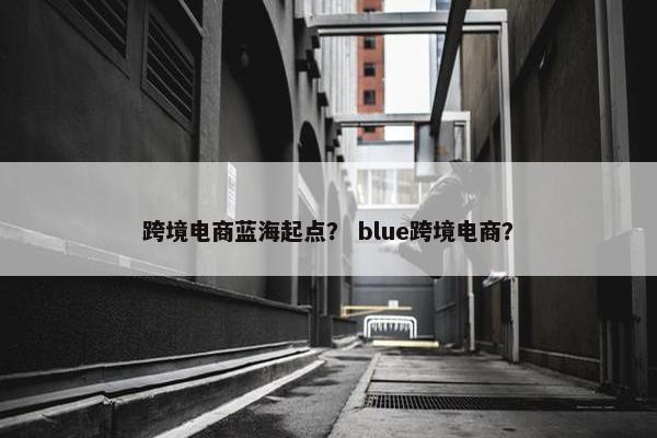 跨境电商蓝海起点？ blue跨境电商？