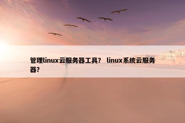 管理linux云服务器工具？ linux系统云服务器？